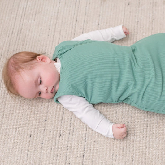 1.5 Tog Sleep Sack for Infants with 2 Way J Zipper Quilted Lining Size 0 to 9 Months Sweet Bamboo