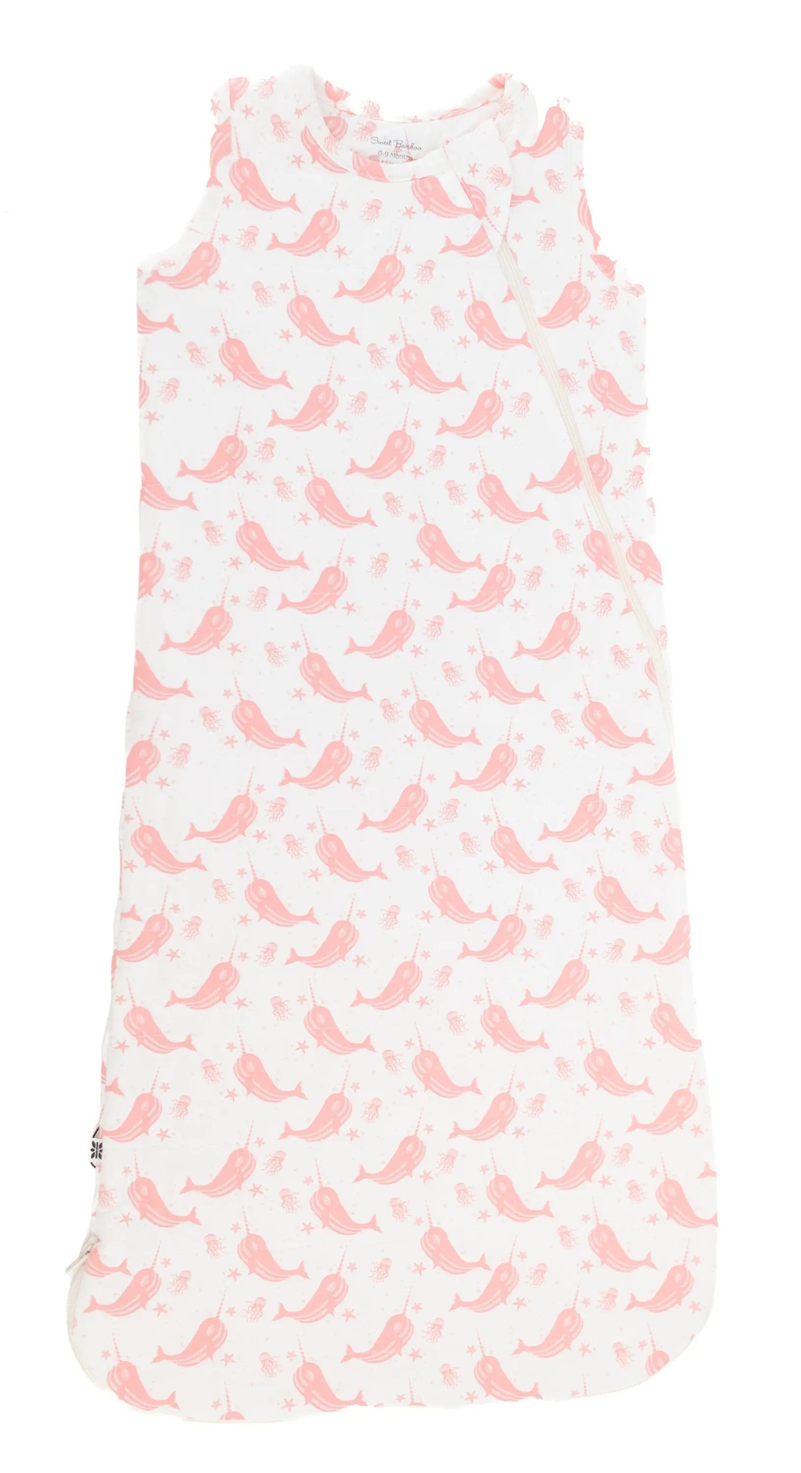 1.5 Tog Sleep Sack for Infants with 2 Way J Zipper and Quilted Lining Size 0 to 9 Months Sweet Bamboo