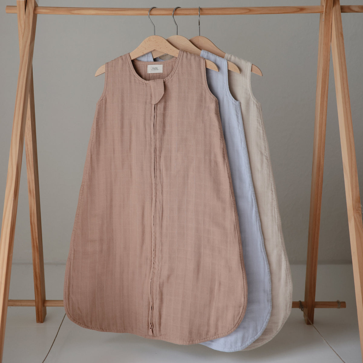 Organic Cotton Muslin Sleep Bag, Lightweight, Sleeveless by Mushie