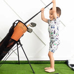 Bestaroo Sleepy Masters Bamboo Pajama Set Baseball Print Short Sleeve Top And Shorts - 