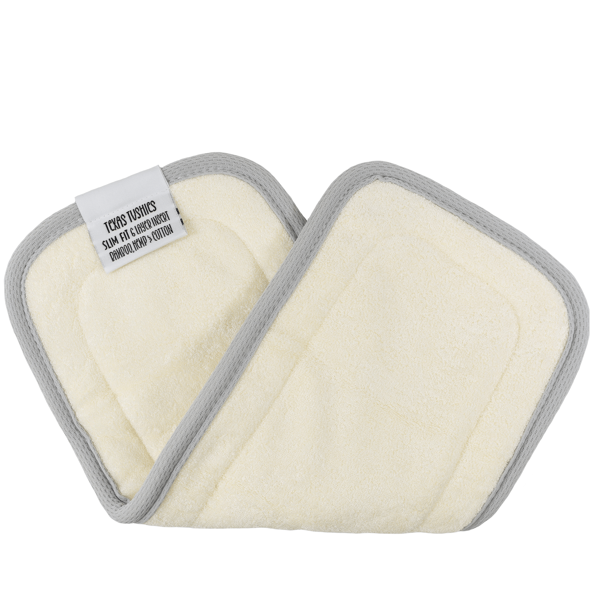 Slim Fit 6 Layer Natural Fiber Cloth Diaper Inserts for Ultimate Absorbency Texas Tushies