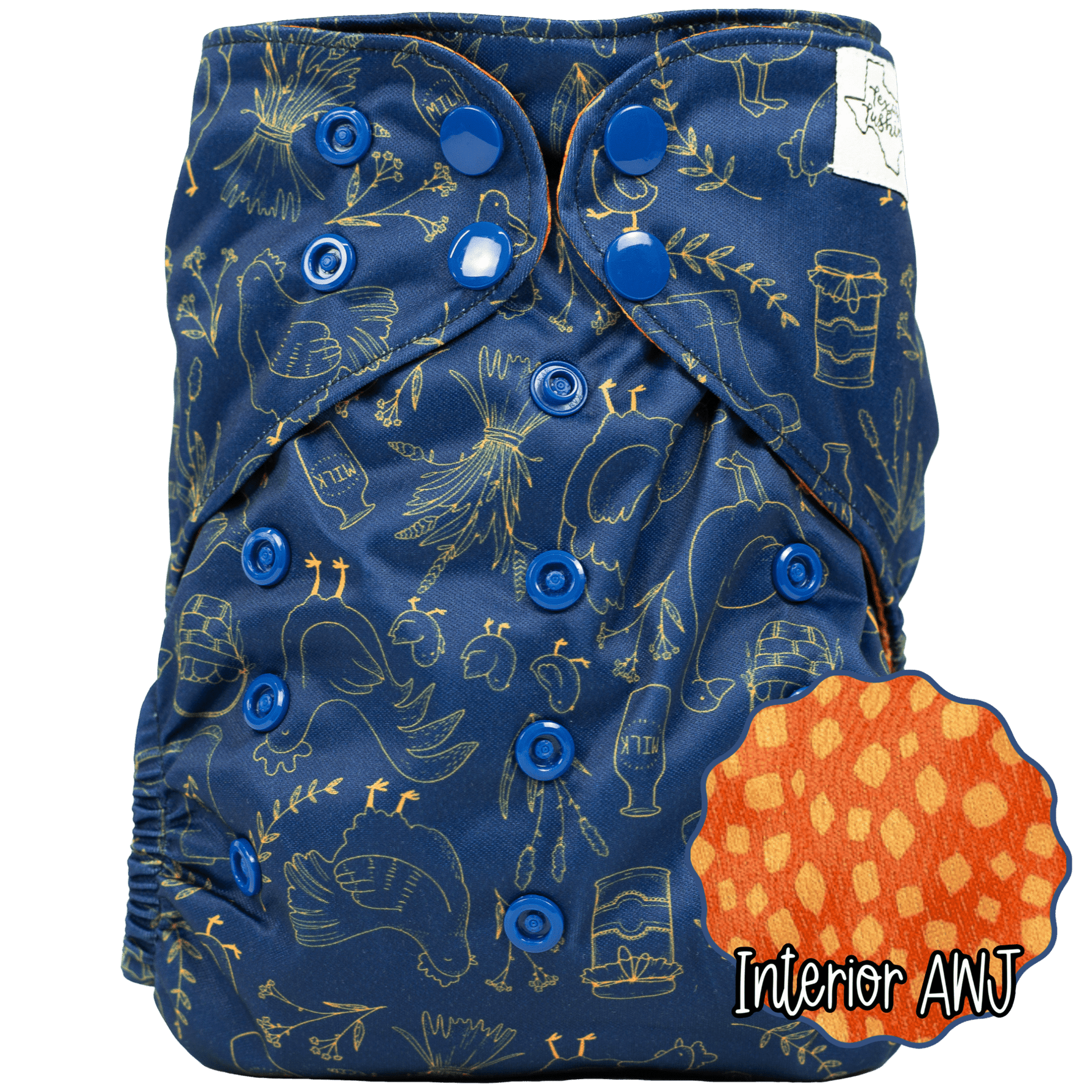Texas Tushies Slim Fit Pocket Cloth Diaper - 