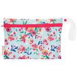 Smart Bottoms Small Wet Bag - Aqua Floral - 