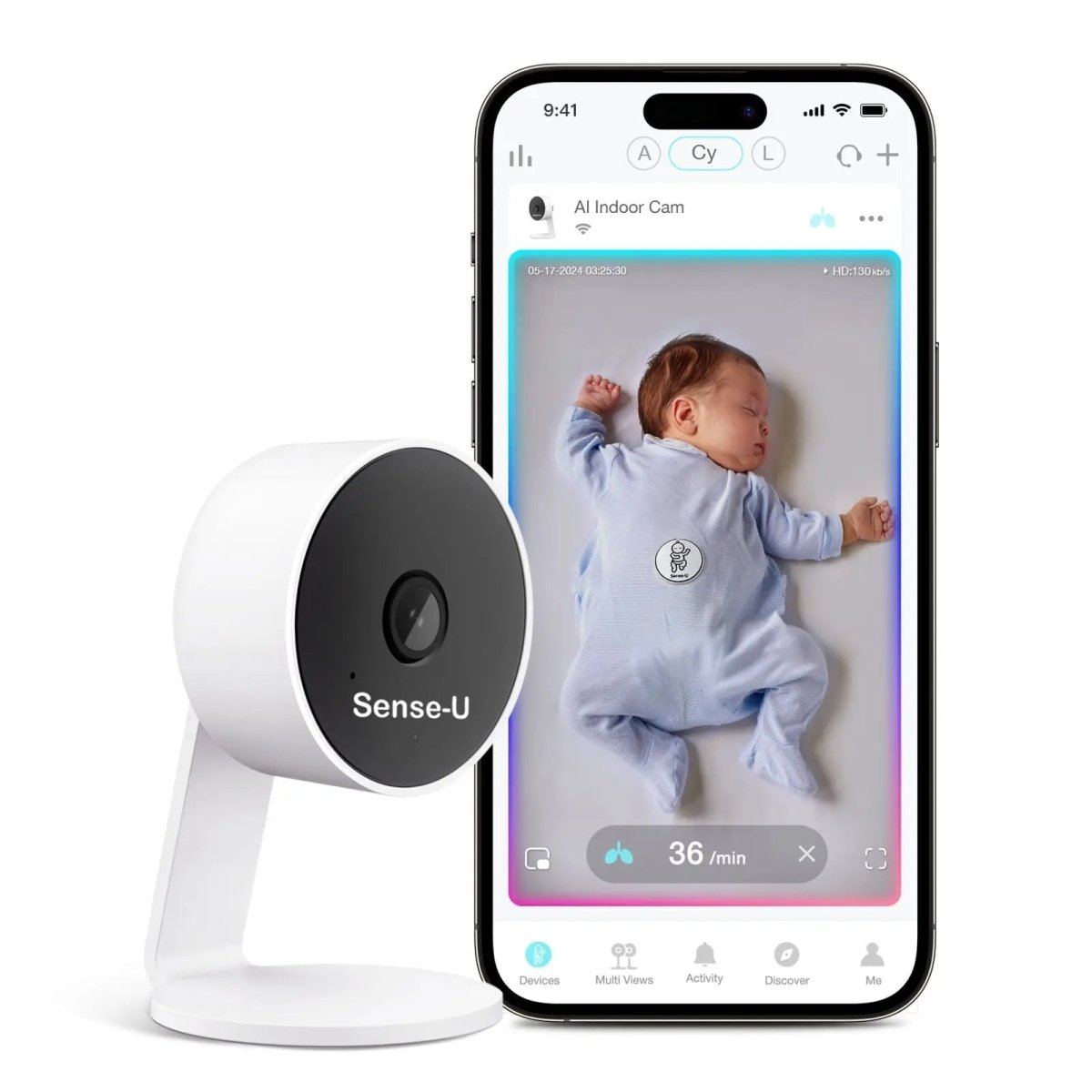 Sense - U Smart AI Indoor Camera with Advanced Monitoring for Home Security - 
