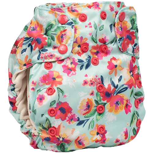 Smart Bottoms Smart One 3.1 Cloth Diaper - Aqua Floral - 