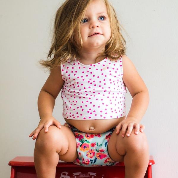 Smart Bottoms Smart One 3.1 Cloth Diaper - Aqua Floral - 