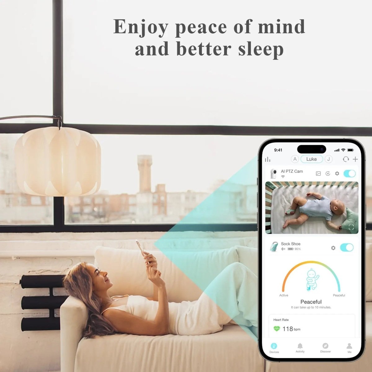 Sense - U Smart Sock Shoe Bundle with 2.5K PTZ Camera for Active Lifestyle - 