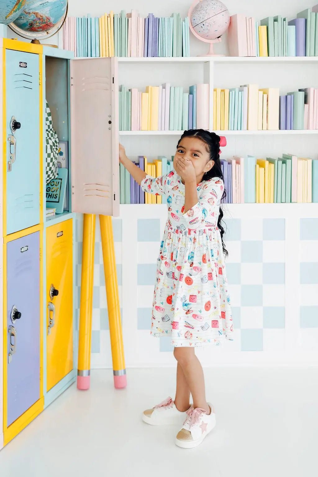 Mila & Rose ® Smarty Pants 3/4 Sleeve Pocket Twirl Dress - 