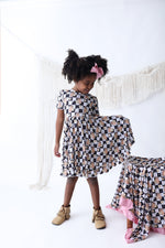 DREAM BIG LITTLE CO SMILEY CUP OF CHECKERS DREAM RUFFLE DRESSEveretts Place