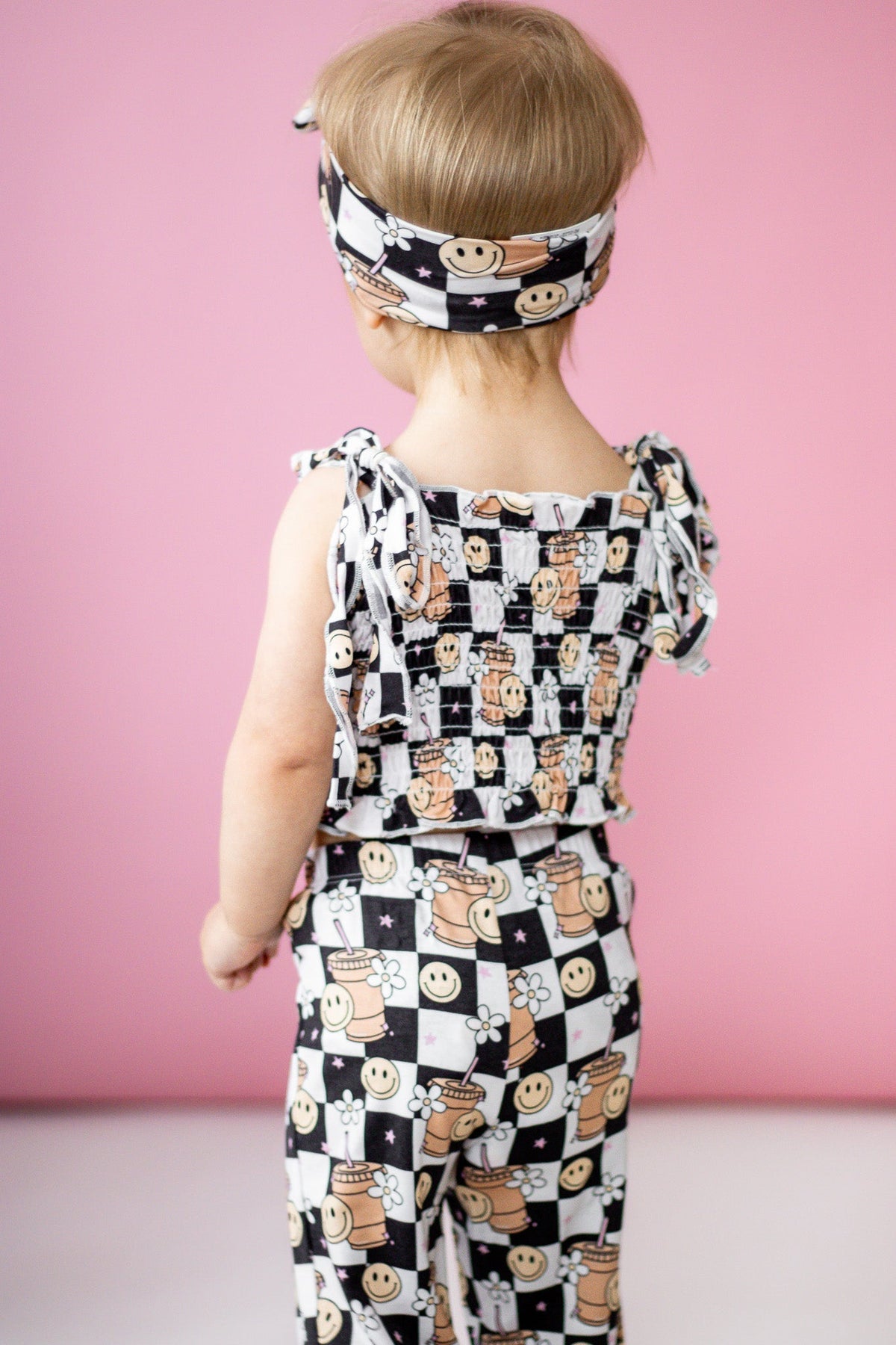 DREAM BIG LITTLE CO SMILEY CUP OF CHECKERS DREAM SMOCKED FLARE SETEveretts Place
