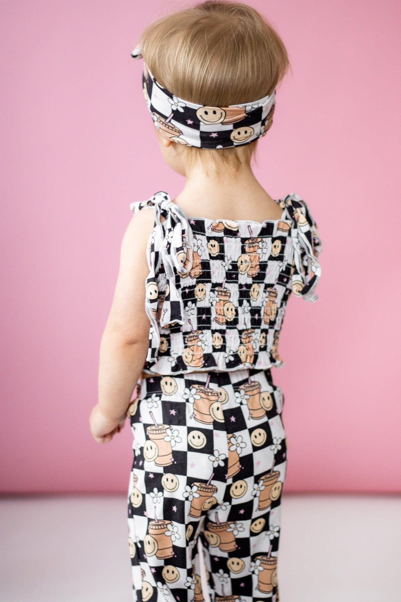 DREAM BIG LITTLE CO SMILEY CUP OF CHECKERS DREAM SMOCKED FLARE SETEveretts Place