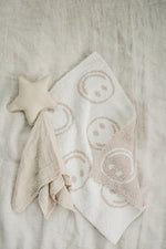 Mebie Baby Smiley Taupe Plush Blanket - 