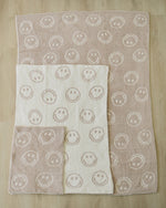 Mebie Baby Smiley Taupe Plush Blanket - 