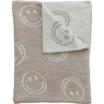 Smiley Taupe Plush Blanket - Spiral, Linens, Towel, Rug, Scarf | Everetts Place