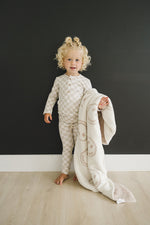 Mebie Baby Smiley Taupe Plush Blanket - 
