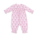 Angel Dear Smocked Long Sleeve Romper Bamboo Viscose Baby Angel Dear - Everetts Place Boutique - 