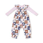 Angel Dear Smocked Overall Set With Ribbed Bodysuit Organic Cotton - Everetts Place Boutique - 