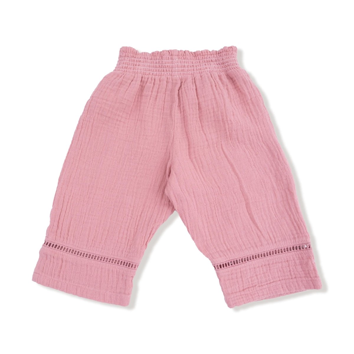 Angel Dear Smocked Waist Baby Pants Organic Cotton Muslin Winter - Everetts Place Boutique - 