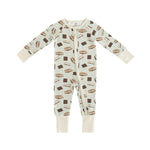 Dreamlet Smore to Love Convertible Zip Footies Blue Bamboo Fabric - Everetts Place Boutique - 