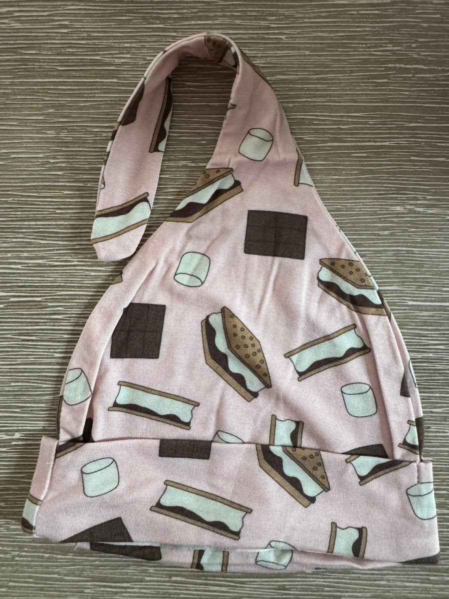 Dreamlet Smore To Love Knotted Hat Pink Baby Hat 6 Months Cozy - Everetts Place Boutique - 