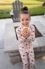 Dreamlet Smore To Love Long Sleeve Pajama Pink Bamboo Fabric - Everetts Place Boutique - 