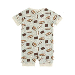 Dreamlet Smore To Love Romper Blue Dreamlet Soft Bamboo Fabric - Everetts Place Boutique - 