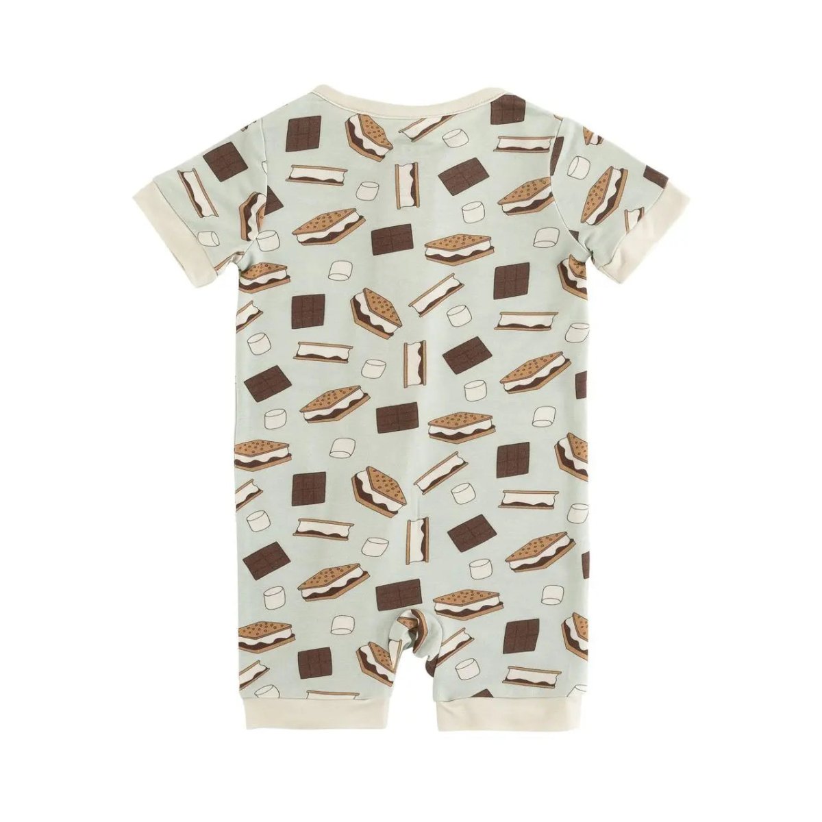 Dreamlet Smore To Love Romper Blue Dreamlet Soft Bamboo Fabric - Everetts Place Boutique - 