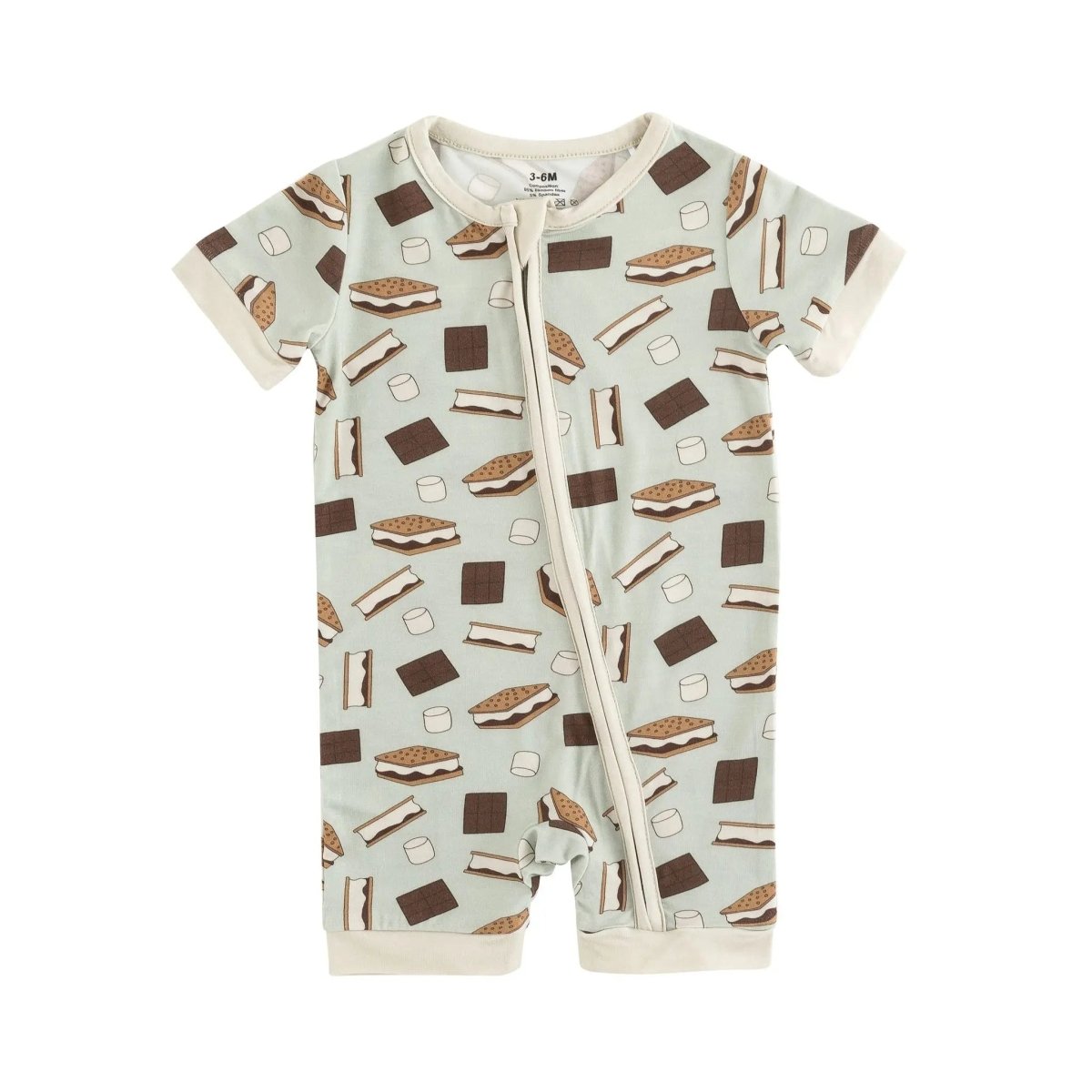 Dreamlet Smore To Love Romper Blue Dreamlet Soft Bamboo Fabric - Everetts Place Boutique - 