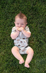 Dreamlet Smore To Love Romper Blue Dreamlet Soft Bamboo Fabric - Everetts Place Boutique - 