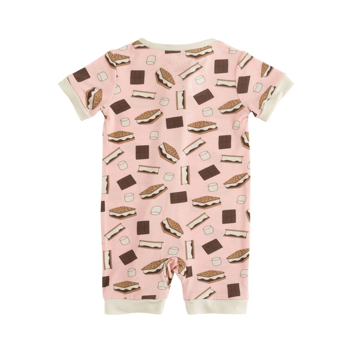 Dreamlet S'more To Love Romper Pink By Dreamlet Bamboo Knit Fabric - Everetts Place Boutique - 