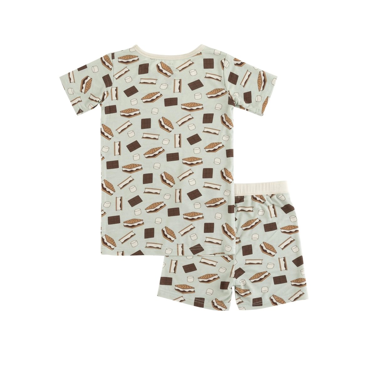 Dreamlet Smore To Love Short PJ Set Blue For Kids Cozy Sleepwear - Everetts Place Boutique - 