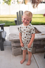 Dreamlet Smore To Love Short PJ Set Blue For Kids Cozy Sleepwear - Everetts Place Boutique - 