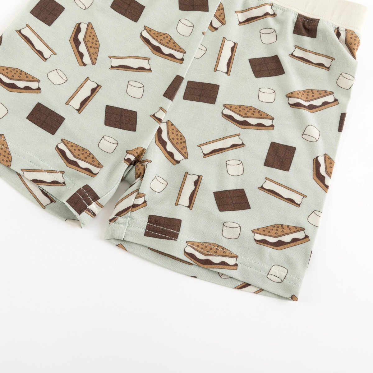 Dreamlet Smore To Love Short PJ Set Blue For Kids Cozy Sleepwear - Everetts Place Boutique - 