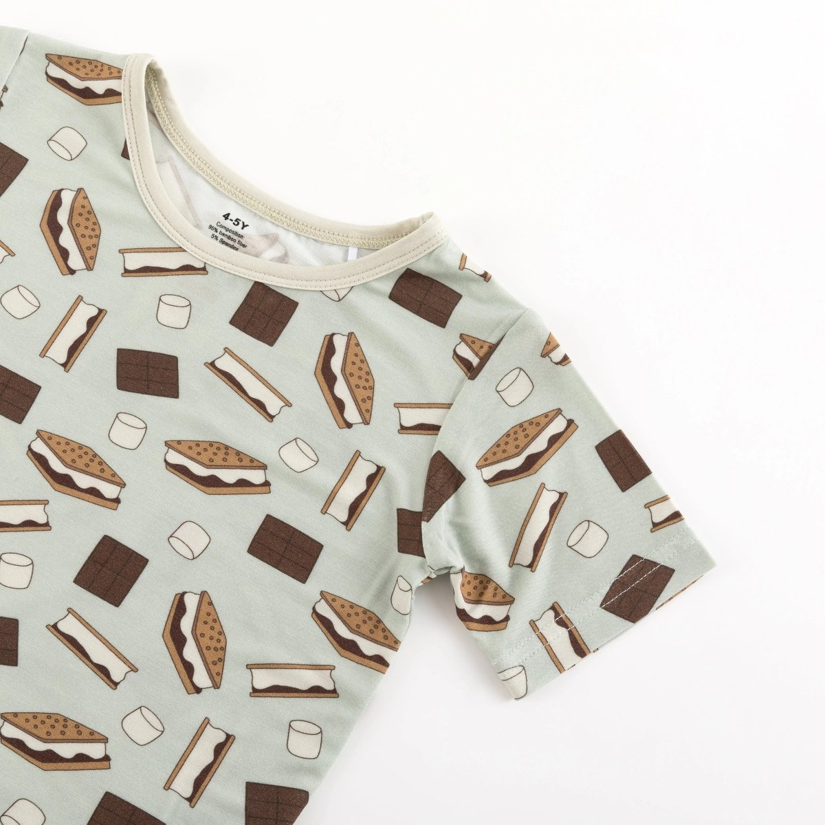 Dreamlet Smore To Love Short PJ Set Blue For Kids Cozy Sleepwear - Everetts Place Boutique - 