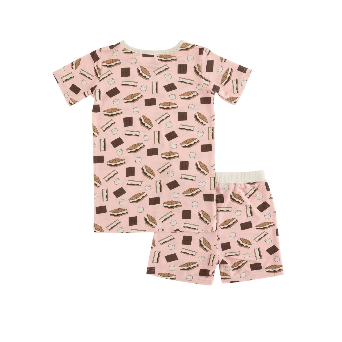 Dreamlet S'more To Love Short PJ Set Pink Bamboo Sleepwear Cozy - Everetts Place Boutique - 
