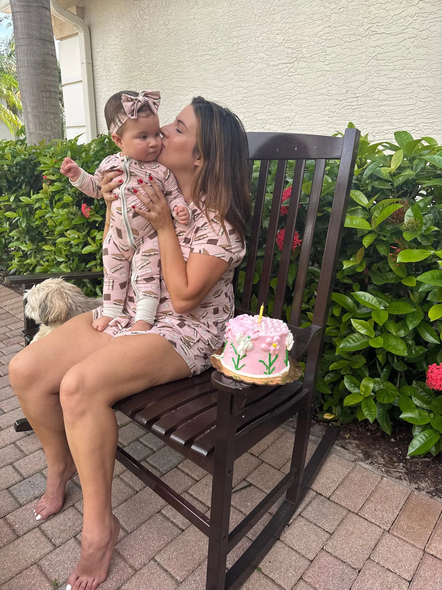 Dreamlet Smore To Love Womens Short Sleeve Bamboo Pajama Set Pink - 