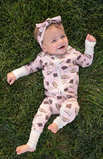 Dreamlet Smores to Love Cozy Convertible Zip Footies Pink Nightwear - Everetts Place Boutique - 