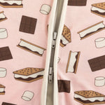 Dreamlet Smores to Love Cozy Convertible Zip Footies Pink Nightwear - Everetts Place Boutique - 