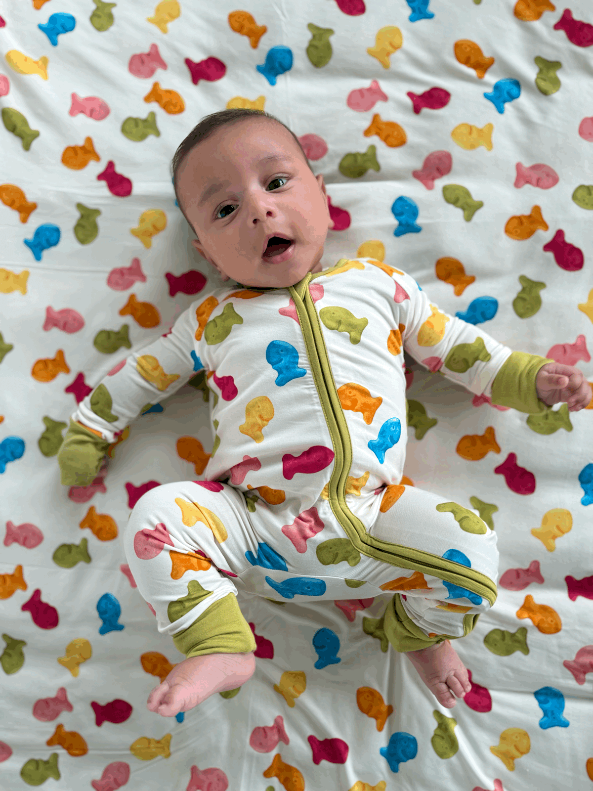 My First Snack Baby Onesie Outfit | Milestone Infant Clothing by Rayn’s Tiny Stitches