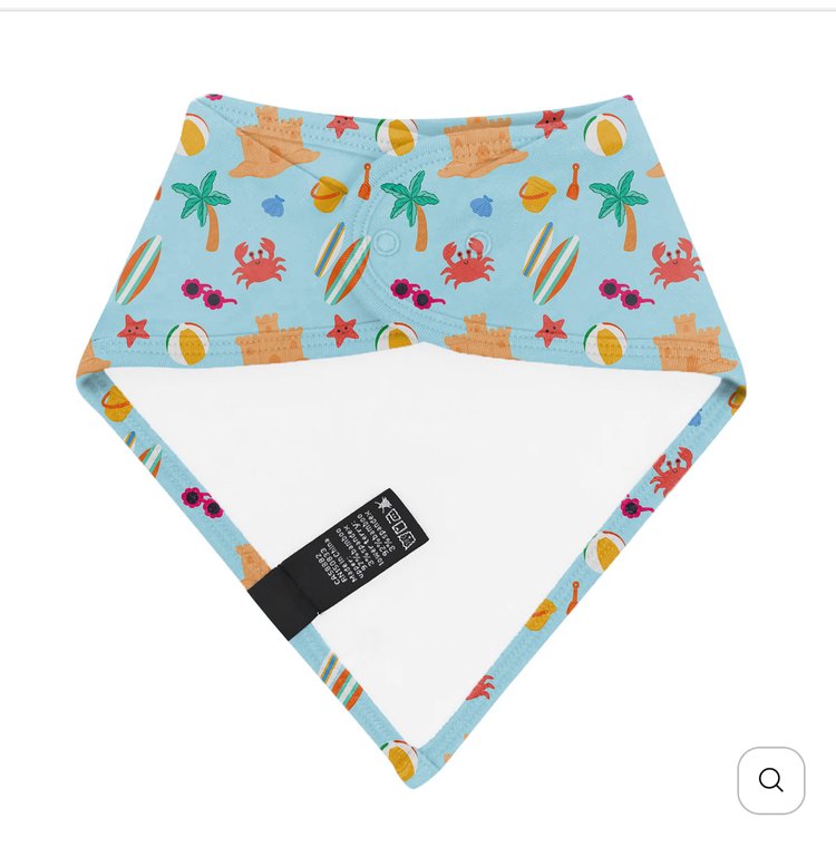 My First Beach Day Bib – Soft, Absorbent Bamboo for Drool & Style by Rayn’s Tiny Stitches