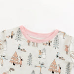 Dreamlet Snow Day Pink Two Piece Bamboo Knit Set Snug Fit Comfort - Everetts Place Boutique - 