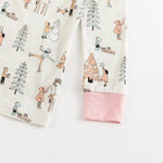 Dreamlet Snow Day Pink Two Piece Bamboo Knit Set Snug Fit Comfort - Everetts Place Boutique - 