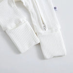 Luxie Charm Snow Ribbed Zippered Baby Romper - 
