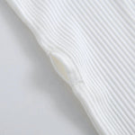 Luxie Charm Snow Ribbed Zippered Baby Romper - 