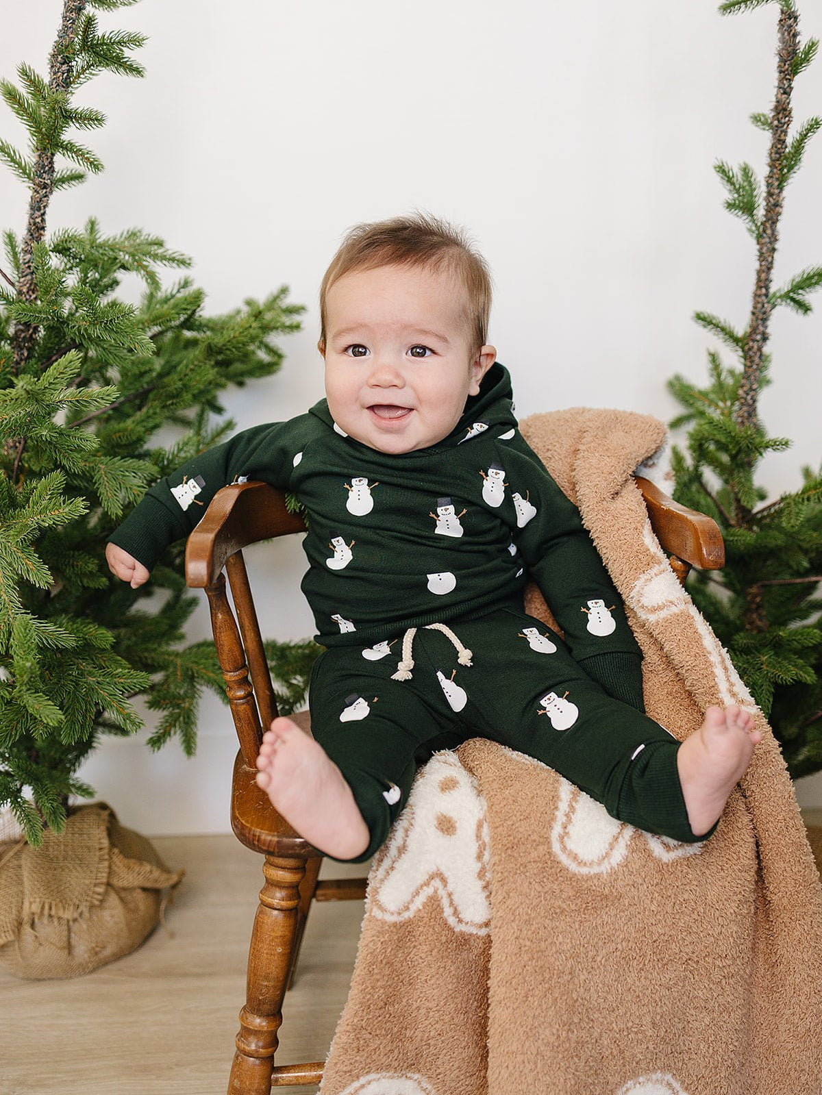 Mebie Baby Snowman Hooded French Terry Set - 