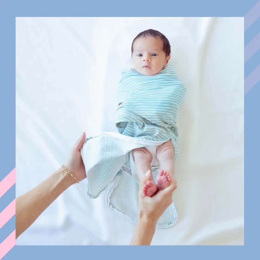 Norani Baby Snugababe Swaddle™ Sleep Pod - Green Stripes - 