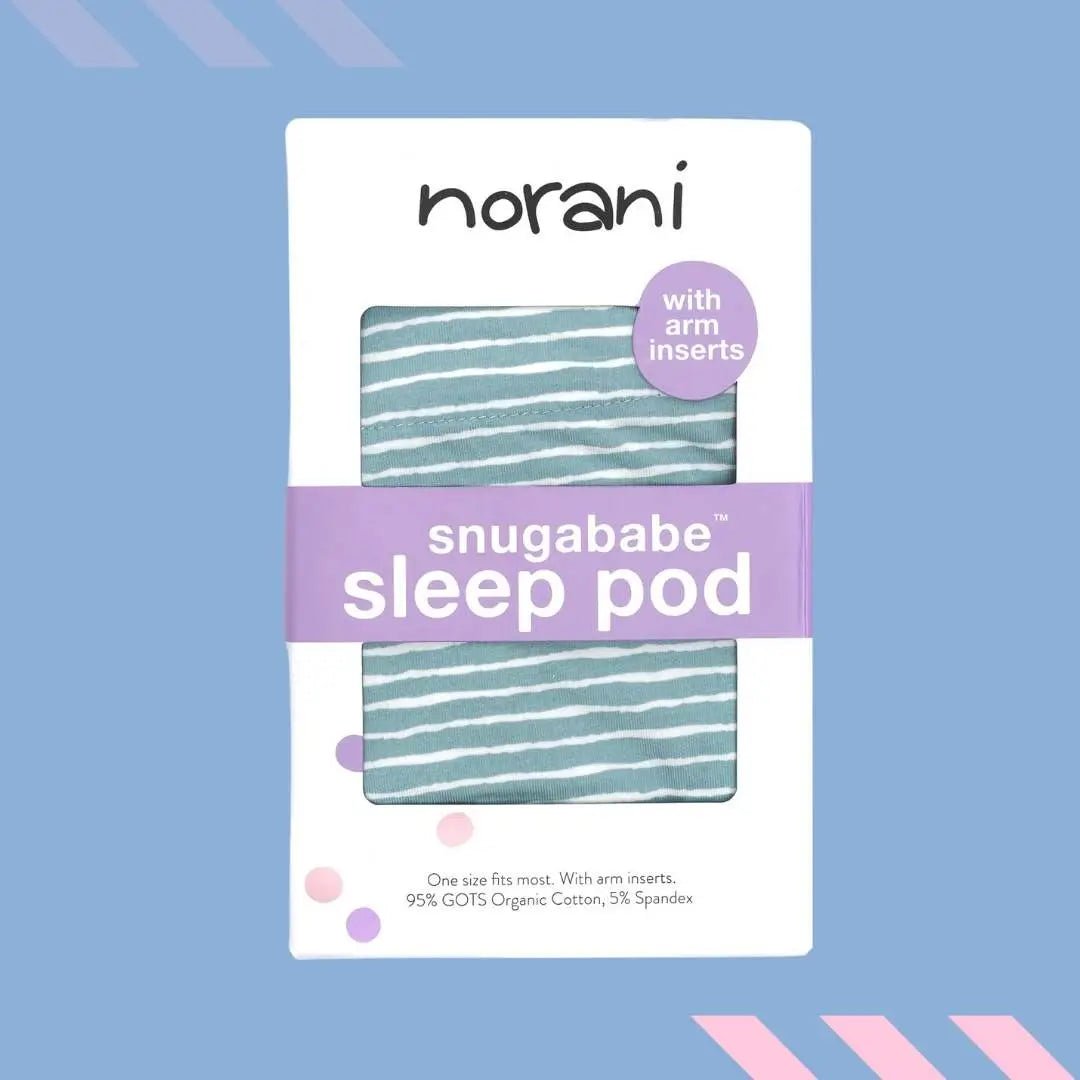 Norani Baby Snugababe Swaddle™ Sleep Pod - Green Stripes - 