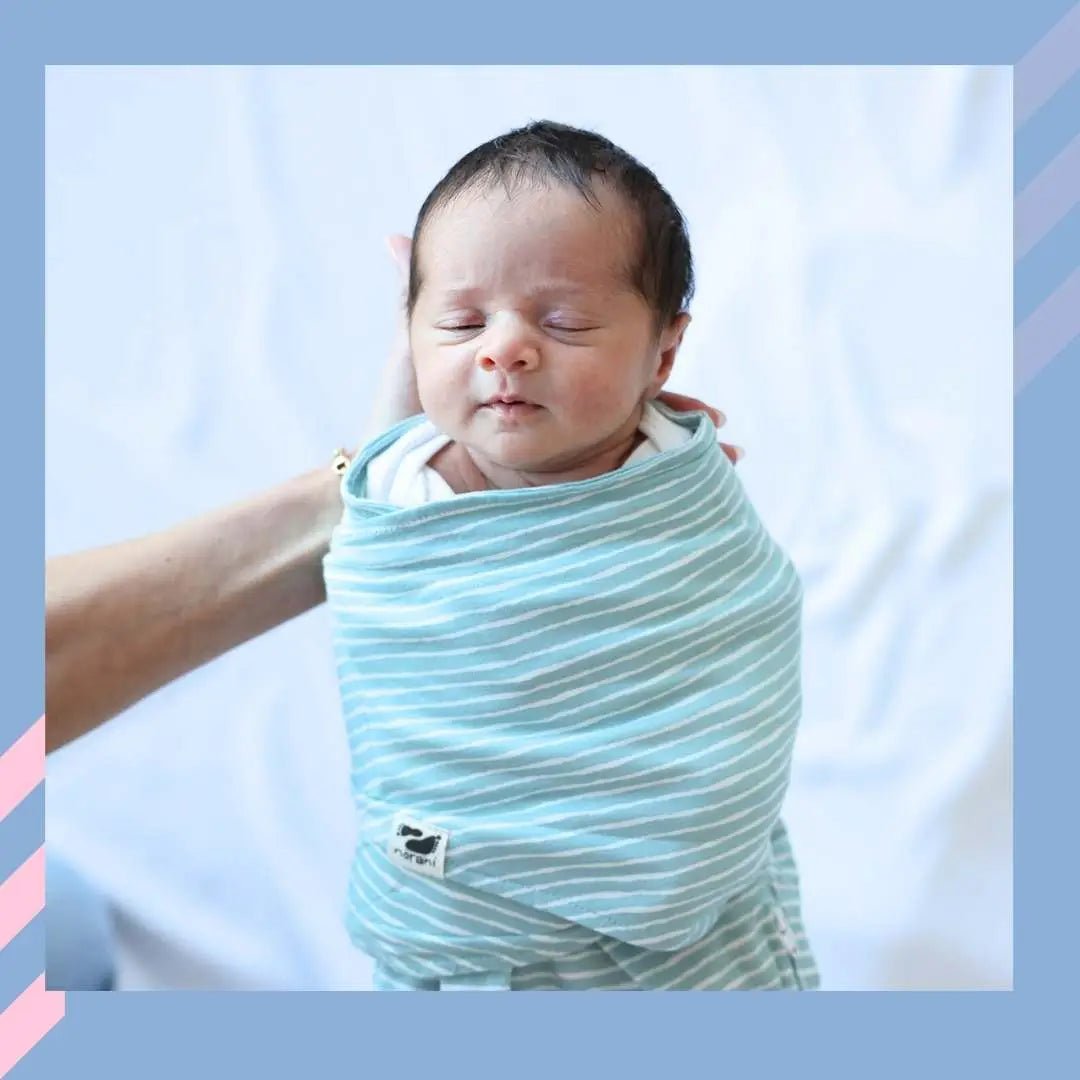 Norani Baby Snugababe Swaddle™ Sleep Pod - Green Stripes - 