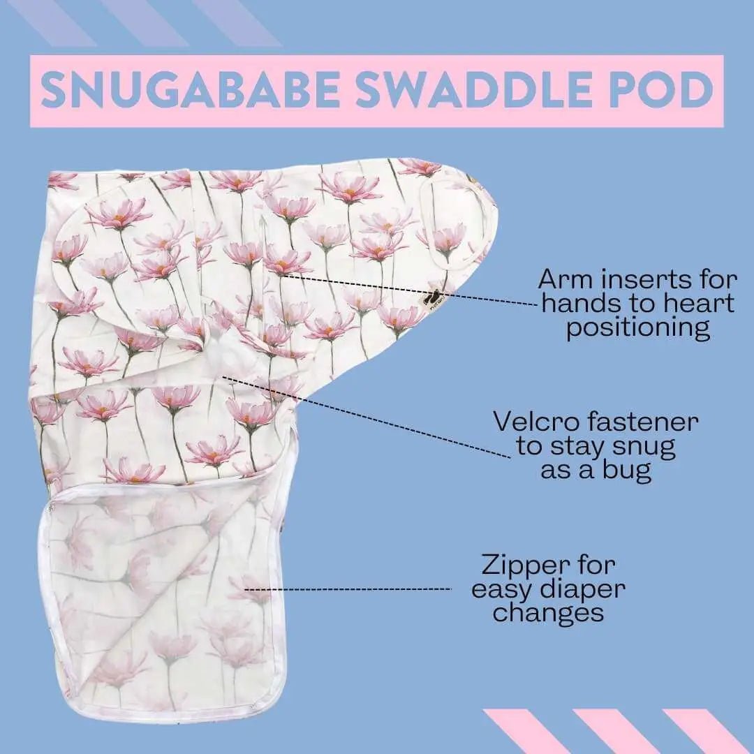Norani Baby Snugababe Swaddle™ Sleep Pod - Pink Petals - 