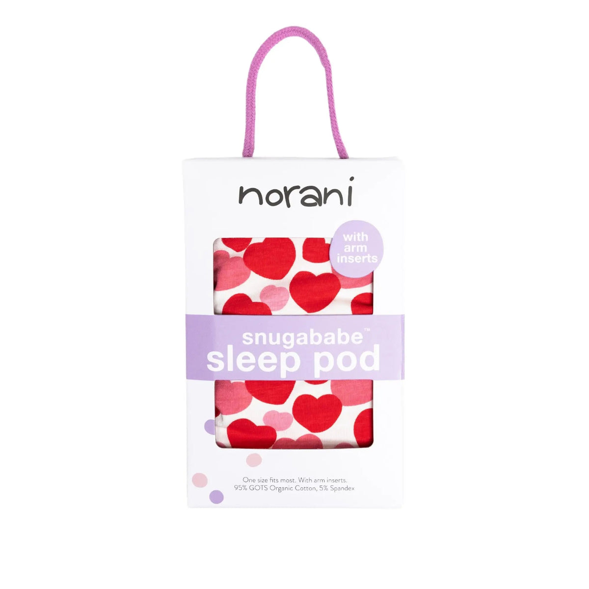 Norani Baby Snugababe Swaddle™ Sleep Pod - Red & Pink Hearts - 
